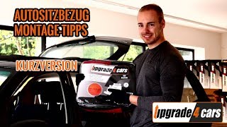 Auto Sitzbezug beziehen Anleitung Autoschonbezug montieren Tutorial KURZVERSION [upl. by Aneerhs444]