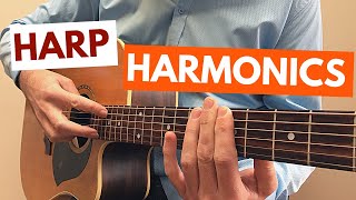 Harp Harmonic Guitar Lesson  Learn How To Play Harp Harmonics [upl. by Grim]