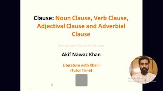 Lec39  Clause Noun clause Verb clause Adjectival Clause and Adverbial Clause  Tutor Time [upl. by Joete]