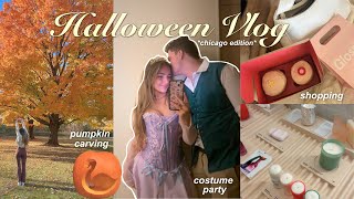 HALLOWEEN VLOG 🎃 trip to Chicago pumpkin carving amp party [upl. by Brett]