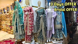 Pure Zardozi Khada Dupatta Sharara Tailcut Bridal Wedding OFFER YS Textiles Hyderabad [upl. by Kenta]