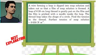 A wire forming a loop is dipped into soap solution and taken out so that a film of soap solution is [upl. by Ecinaj247]