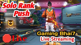 Solo Rank Push 🔥 Free Fire Live With ProTik 🔥 Mobile Gameplay 🔥 Gaming Bhai7 16 [upl. by Sitnalta]