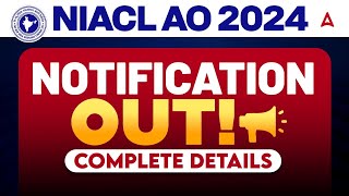 NIACL AO 2024 Notification  NIACL Administrative Officers Notification Out  Complete Details [upl. by Tracay]