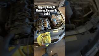 Oil Change Extraction mechanic mechaniclife audi garage automotive autorepair automobile car [upl. by Loeb]