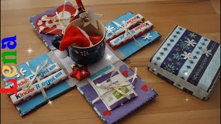 Weihnachtliche Explosionsbox mit Tasse und Süßigkeiten basteln 🎁 how to make christmas explosion box [upl. by Milewski513]