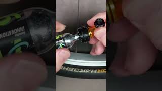 Bike Tire tyre CO2 Inflator How to use bicyclerepair bike [upl. by Keisling]