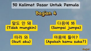 Belajar Bahasa Korea 50 Kalimat Dasar Untuk Pemula Formal amp Informal Bagian 4 belajarbahasakorea [upl. by Jessey]