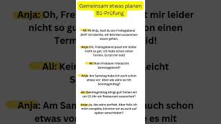 B1 mündliche prüfung gemeinsam etwas planen B1 zertifikat Deutsch lernen mit dialogen Deutsch hören [upl. by Onihc]