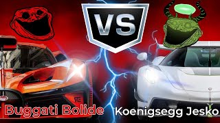 Buggati Bolide Vs Koenigsegg Jesko Asphalt 8 [upl. by Locklin13]