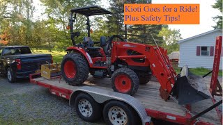 11 Trailering safety tips and securing Kioti ck3510se tractor [upl. by Yunfei]