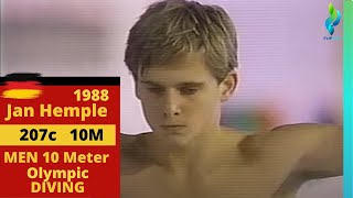 1988 Jan Hempel  207c  8s Mens 10 Meter Diving  Olympic Games Germany Diving [upl. by Kahaleel]