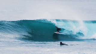 GETTING BARRELLED ON A CORNISH REEF BREAK [upl. by Aihsaei]