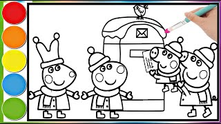 Special delivery from Peppa Pigs 🐷 ✉️ Playtime with Peppa  Peppa Pig Coloring Page [upl. by Yraek]