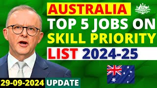 Australia Skills Priority List Update 5 InDemand Jobs in 2024  Australia Visa Update [upl. by Deron932]