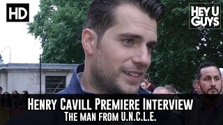 Henry Cavill Interview  Man from UNCLE Premiere [upl. by Allisan]