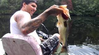 8lb Largemouth Bass Maskells Mills Pond South Jersey 9132013 [upl. by Uzziel998]