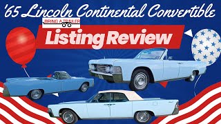 1965 Lincoln Continental Convertible  BaT Listing Review [upl. by Ohcirej284]