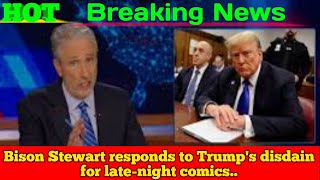 BJon Stewart Reacts to Trumps Disdain of LateNight Comics😱 quotIsnt Being on Basic Cable [upl. by Niassuh]