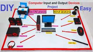 computer input and output devices project model  diy  simple and easy  howtofunda [upl. by Ycinuq782]