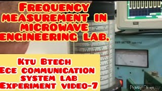 Microwave frequency measurement in communication system lab Direct reading frequency meter method [upl. by Dabney865]