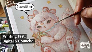 Why I paint both Digital and GouacheArt print testPaint with me [upl. by Ramoh]