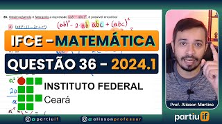 IFCE  20241  Questão 36  Desenvolvendo e fatorando a expressão 𝑎𝑏 − 𝑎𝑏𝑐² é possível encontrar [upl. by Loree174]