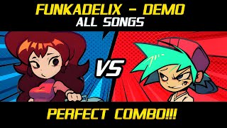 FNF with lyrics  FUNKADELIX Demo  All Songs  Perfect Combo [upl. by Anairo463]