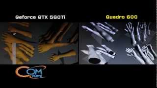 Nvidia Quadro 600 VS GeForce GTX560 [upl. by Giulia]