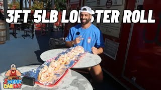 3FT 5LB MONSTER LOBSTER ROLL  JAMES HOOK amp CO  BOSTON MA [upl. by Zadoc]