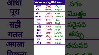 Learn Telugu to HindiHindi SpeakingTelugu words meaning in hindiతెలుగు పదాలు హిందీలో shorts 39 [upl. by Eceirtal]