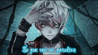 【Nightcore】→ Gasoline Rock Cover  Lyrics [upl. by Kurtzman]