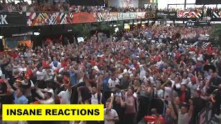 England Insane Fan Reactions to Saka Goal vs Switzerland [upl. by Niledam]