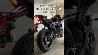 2024 Yamaha R7 stock vs Yoshimura AT2 full system exhaust change sound check yamahar7 yoshimura [upl. by Boice]