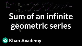 Another derivation of the sum of an infinite geometric series  Precalculus  Khan Academy [upl. by Nnylaehs928]