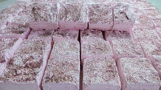 Soft glittery pink crispy homemade gym chalk blocks Crushing  Crunchy  Satisfying  ASMR [upl. by Bergquist863]