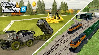 10 Million Dollars in Silage to Build the Ultimate Train Farm  SuperCut  Farming Simulator 22 [upl. by Jodie]