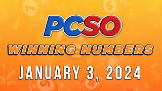 P589M Jackpot Grand Lotto 655 2D 3D 4D and Mega Lotto 645  January 3 2024 [upl. by Kcinom325]