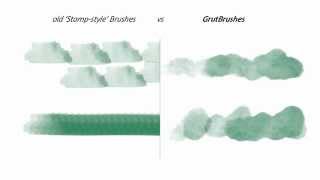 Pressure responsive Photoshop watercolor brushes vs Stamp style brushes [upl. by Ethe995]