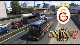 GALATASARAY TAKIM OTOBÜSÜ MANCHESTERDA   ETS2 150  Euro Truck Simulator 2 [upl. by Siegler]