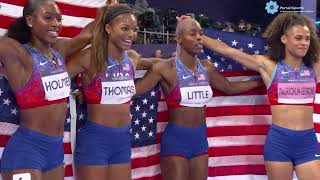 Womens 4x400m Relay Final 2024 Paris Olympics olympics2024 [upl. by Grosmark]