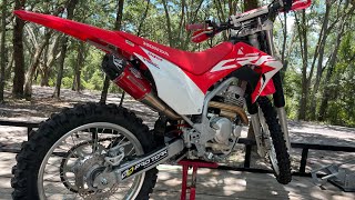 Honda crf250F PROTORK powercore 4 pro series exhaust [upl. by Ramat]