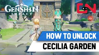 How to Unlock Cecilia Garden Puzzle Guide  Genshin Impact Domain of Forgery [upl. by Rebmit]