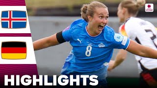 Germany vs Iceland  What a Game  Highlights  Womens Euro Qualifiers 12072024 [upl. by Olfe]