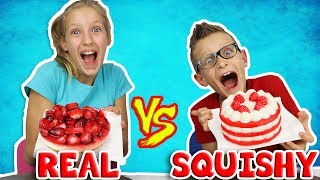 SQUISHY FOOD vs REAL FOOD Challenge [upl. by Nevaj]