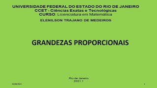 Grandezas proporcionais [upl. by Prem]