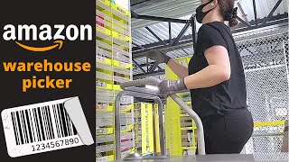 Day in the life of an AMAZON WAREHOUSE PICKER [upl. by Wilonah]