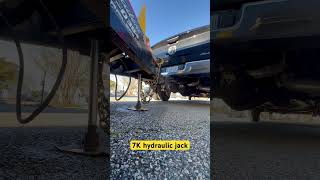 Trailer disconnect using 7K hydraulic jack Stillwell dumptrailer towing hydraulicjack [upl. by Adlog142]