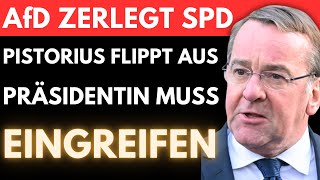 AfD zerreißt SPD und bringt Pistorius zum AUSFLIPPEN 🚨 Sogar die Präsidentin muss eingreifen [upl. by Gairc262]