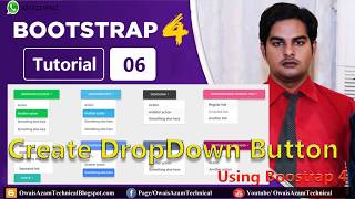 Bootstrap 4 Drop Down Button Select arrow slide  Bootstrap 4 Beginners Tutorial 06  Owais Azam [upl. by Mariska]